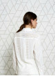 Camisa blanca manga larga mujer