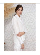 Camisa blanca manga larga mujer