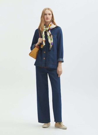 Chaqueta Tejana mujer Nice Things WWS126 Azul Denim
