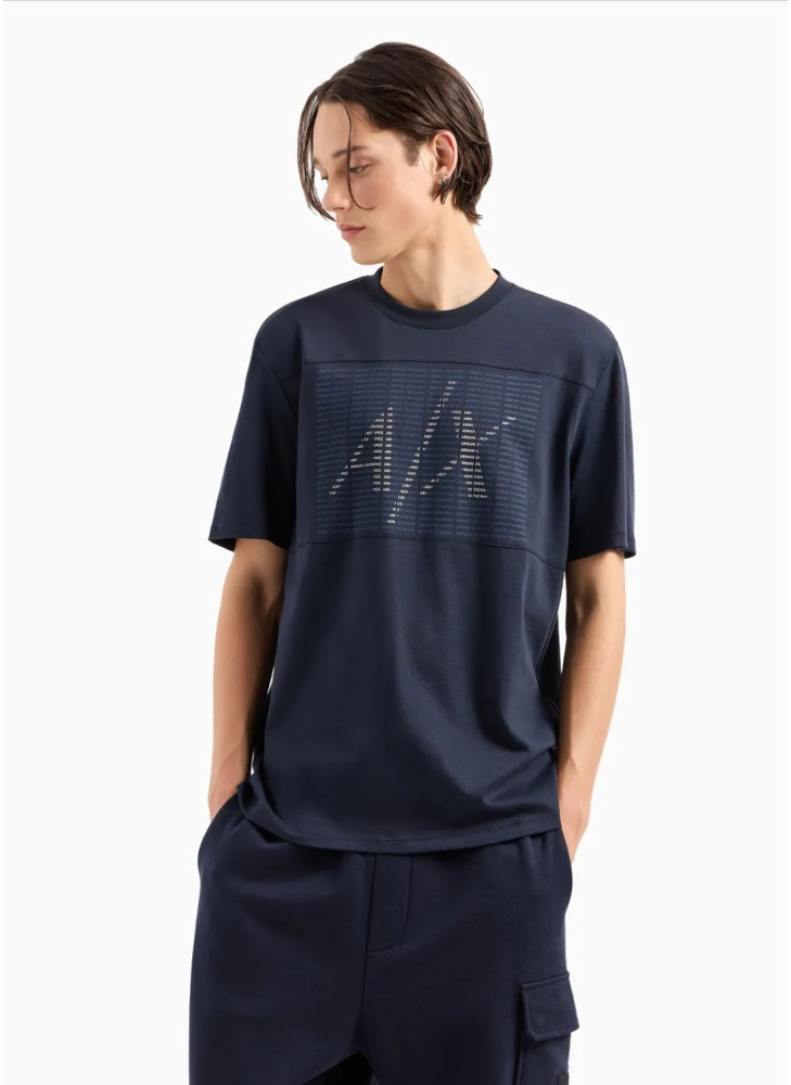 Camiseta Armani Exchange azul hombre 6DZTJD