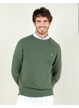 Jersey El Ganso merino verde de hombre
