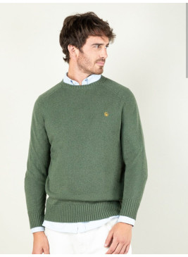 Jersey El Ganso merino verde de hombre