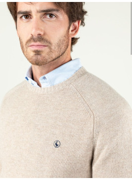 Jersey El Ganso merino beige de hombre