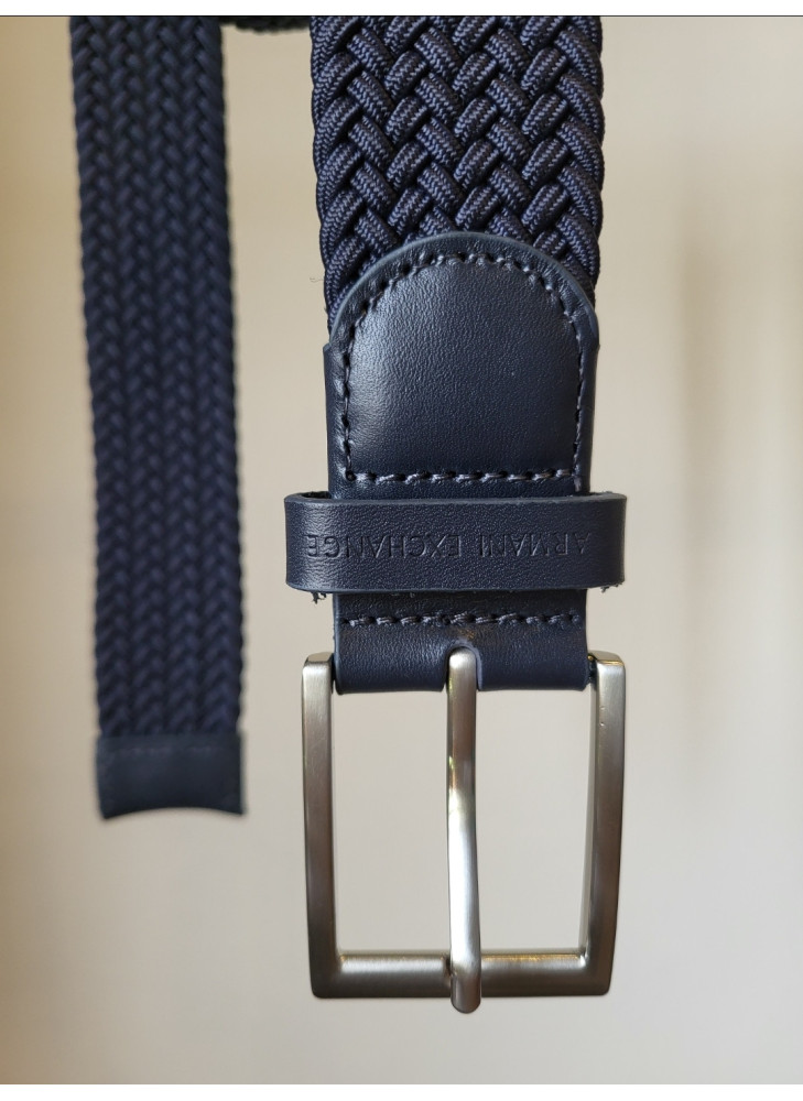 Cinturón Armani Exchange trenzado elástico azul  951369