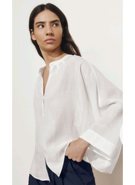 Camisa ECOALF TAMARA blanca de mujer oversize AMARAALF