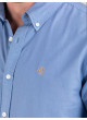 Camisa EL GANSO algodón garment dyed azul medio de hombre
