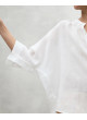 Camisa ECOALF TAMARA blanca de mujer oversize AMARAALF