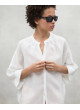 Camisa ECOALF TAMARA blanca de mujer oversize AMARAALF
