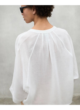 Camisa ECOALF TAMARA blanca de mujer oversize AMARAALF