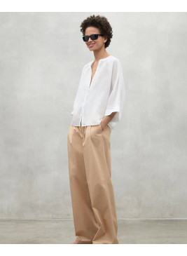 Camisa ECOALF TAMARA blanca de mujer oversize AMARAALF