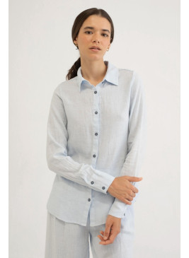 Pantalón Mus&Bombon de lino azul claro Dumian