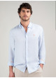 Camisa EL GANSO de lino azul claro de hombre q