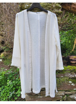 Chaqueta de algodón cruda de mujer