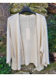 Chaqueta beige con lurex de mujer