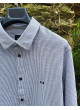 Camisa Armani Exchange de rayas azul grisáceo XM000439