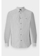 Camisa Armani Exchange de rayas azul grisáceo XM000439