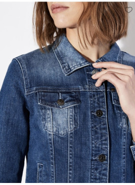 Cazadora vaquera Armani Exchange azul básica de mujer XW001181
