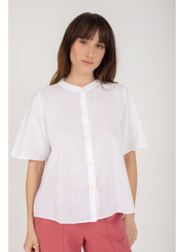 Camisa blanca Mus&Bombon de manga corta de mujer Sumatra