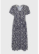 Vestido midi estampado geométrico de mujer