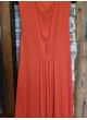 Vestido largo sin mangas coral de mujer