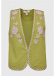 Chaleco verde con bordados