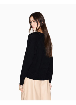 Jersey Armani Exchange negro de pico XW001335 de mujer