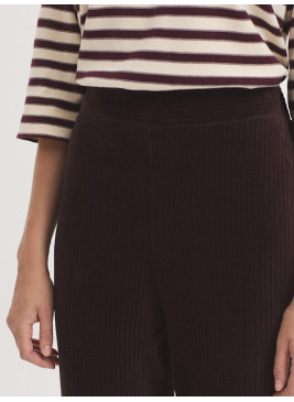 Pantalón Nice Things de pana marrón WJV026 de mujer