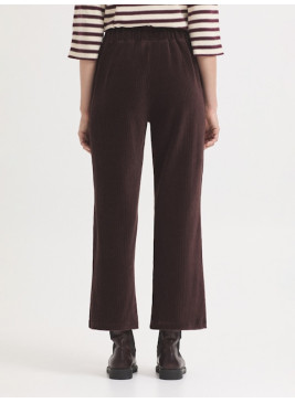 Pantalón Nice Things de pana marrón WJV026 de mujer