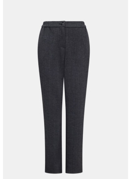 Pantalón gris recto espiga...