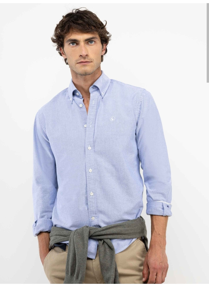 Camisa EL GANSO Oxford azul de hombre