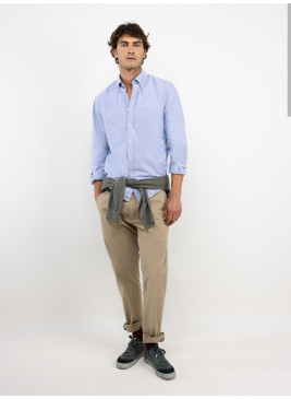 Camisa EL GANSO Oxford azul de hombre