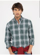 Camisa EL GANSO cuadros Brit verde de hombre