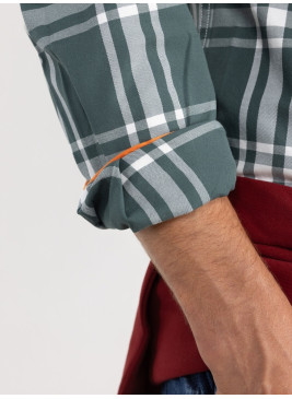 Camisa EL GANSO cuadros Brit verde de hombre