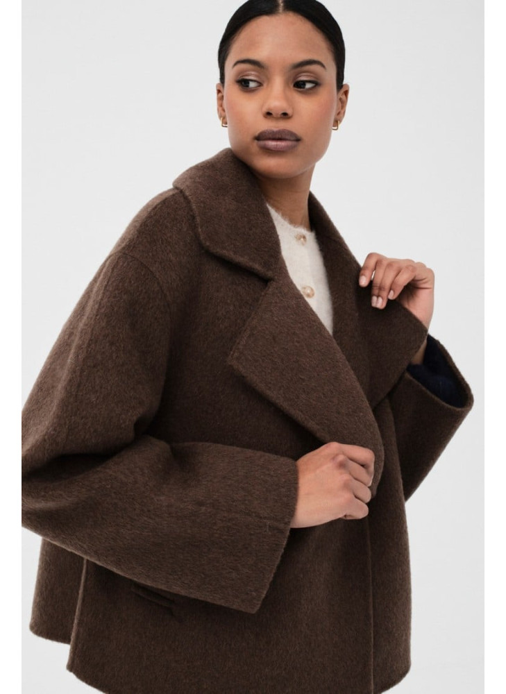 Chaquetón Mus&Bombon corto marrón Marais de mujer