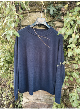 Jersey azul de cuello...