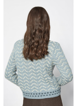 Jersey zic zac cuello redondo de mujer