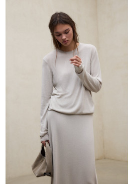 Jersey ECOALF Milo beige de mujer