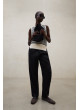 Pantalón ECOALF Indi negro de lino de mujer