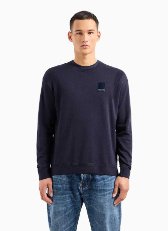 Jersey hombre Armani Exchange 3DZM1G Azul marino