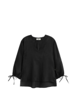 Camisa ECOALF JENA negra de lino