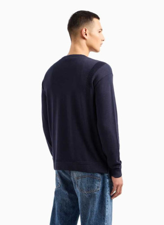 Jersey hombre Armani Exchange 3DZM1G Azul marino