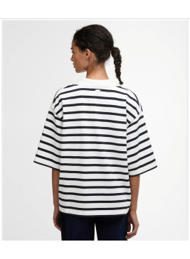 Polo Barbour de rayas azul Inez navy stripe