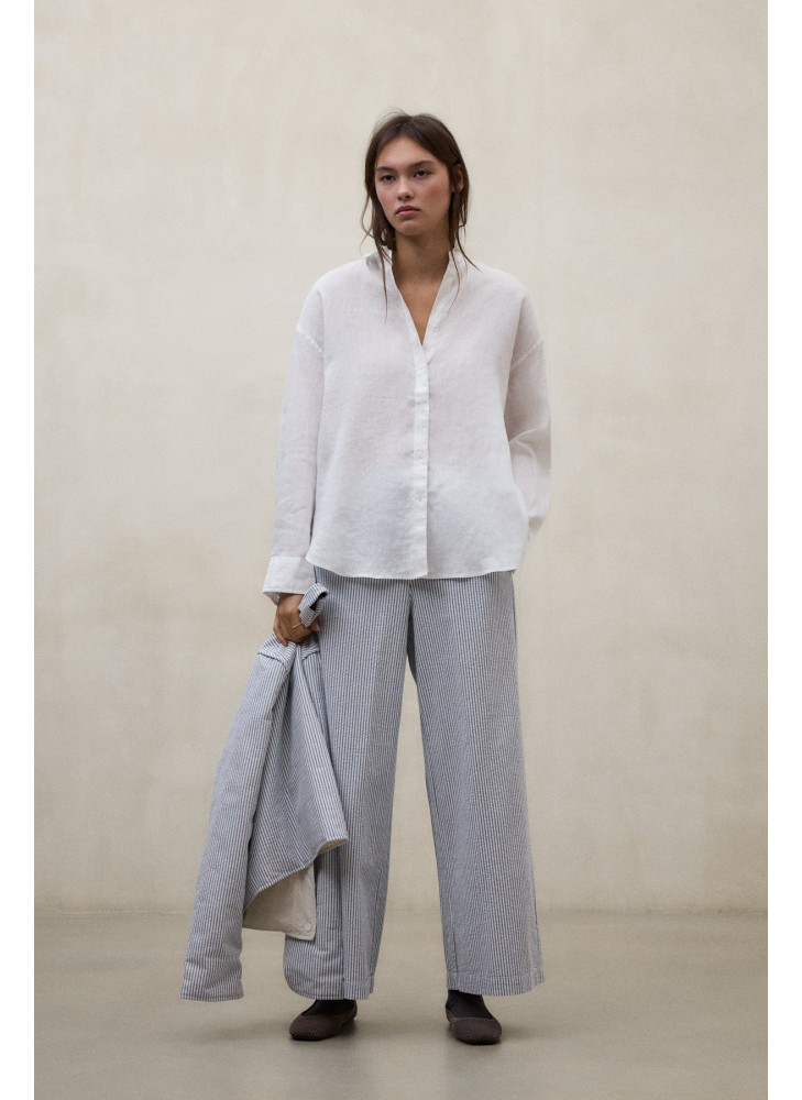 Pantalón ECOALF Moss azul y blanco