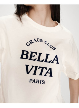 Camiseta Bella Vita cruda de mujer