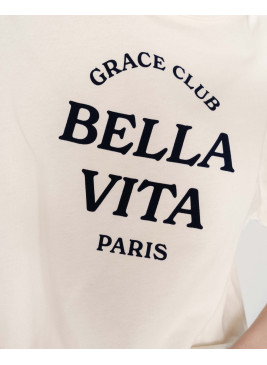 Camiseta Bella Vita cruda de mujer