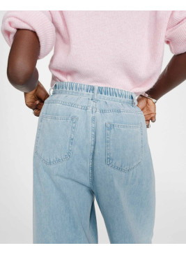 Pantalón ancho azul Pompon de mujer