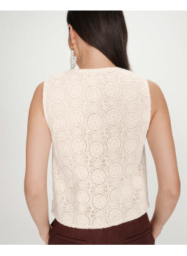 Chaleco de crochet  crudo VONY