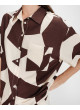 Camisa Veil chocolate de manga corta