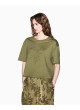 Camiseta Armani Exchange cropped verde XW002298