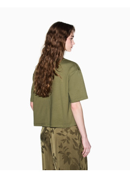 Camiseta Armani Exchange cropped verde XW002298